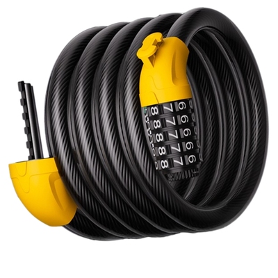 德国自行车锁防盗钢丝锁电动摩托车环形密码链条锁头儿童单车山地