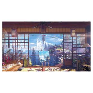 动漫海报墙贴纸自粘超大唯美风景二次元装饰卧室学生宿舍壁纸贴画