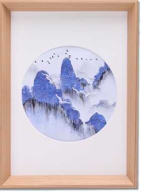 素描实木相框24寸装裱拼图定制