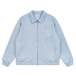 FEAROM麂皮绒夹克春秋原创休闲流行纯色街头宽松翻领外套男国潮牌