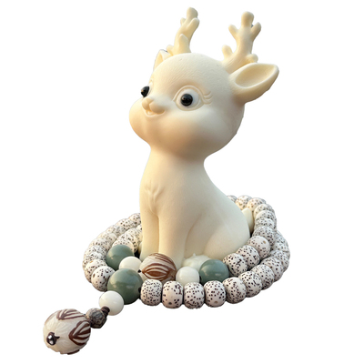 汽车中控台摆件象牙果一鹿摆件一鹿平安车内饰品车载装饰品男女