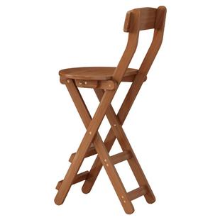 折叠椅子高脚凳便携式酒吧餐厅吧台凳靠背收银前台咖啡厅楠竹户外