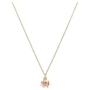 珐琅粉色萌萌小号吉象吊坠项链寓意吉祥古法民族风百搭轻奢锁骨链