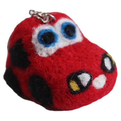 可爱有趣羊毛毡汽车挂件包包