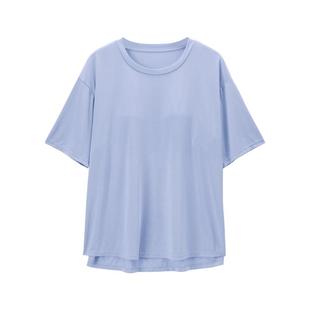 内茵睡衣女夏季带胸垫薄款短袖短裤可外穿大码冰丝凉感家居服套装