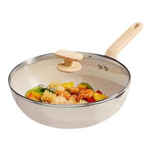 炊大皇不粘锅炒锅家用平底锅不沾锅陶瓷炒菜锅子煎锅电磁炉煤气灶