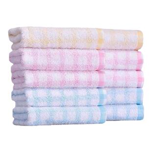 洁丽雅纯棉毛巾10条装全棉柔软吸水美容不掉毛儿童薄款洗脸女士