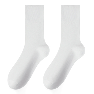 无骨袜子女春秋款中筒袜白色长筒堆堆袜棉袜夏季月子长袜配乐福鞋