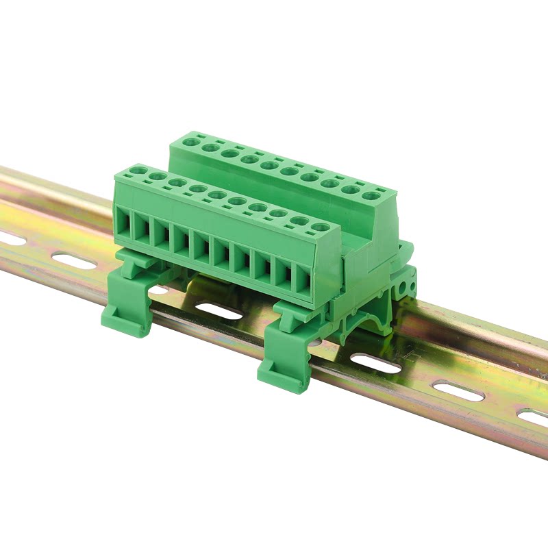 轨道式接线端子2EDG-UKR-5.08mm导轨安装35mm免焊对接插拔式2-24P