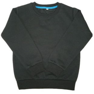 加绒长袖新款童装纯棉男女孩纯白色卫衣运动打底衫加厚儿童冬内衣