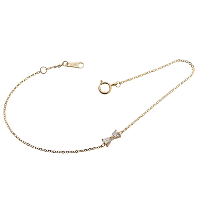 BENSHENG迷你蝴蝶结925纯银手链