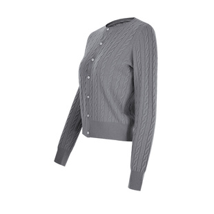 Aria Leisure 秋冬新款100%羊毛针织衫女运动上衣毛衣外套开衫