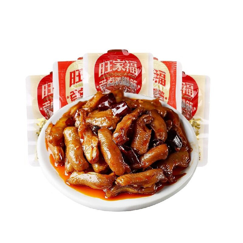 旺家福老卤鸡脚筋即食香辣卤香