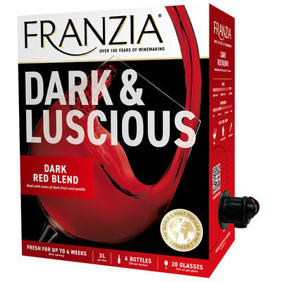 6盒FRANZIA浓郁红半甜红葡萄酒3L