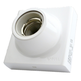 公牛灯座E27螺口家用灯头底盘节能灯底座Led灯泡老式明装86型灯口