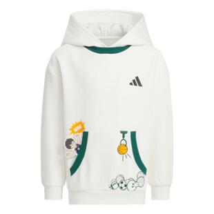 休闲宽松连帽卫衣男小童冬季adidas阿迪达斯官方outlets轻运动