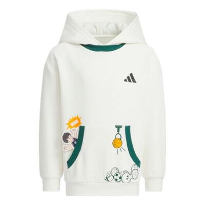 阿迪达斯男小童宽松连帽套头卫衣