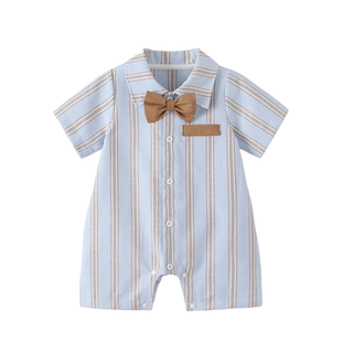 周岁男宝礼服新款婴幼儿夏季薄款衣服满月周岁新生儿百日宴少爷服