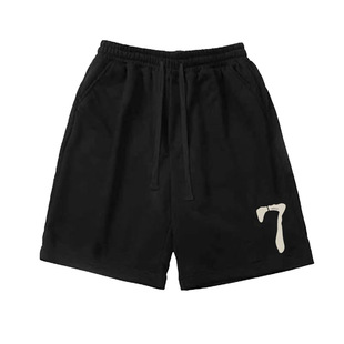欧美高街hiphop潮牌短裤男夏季宽松休闲抽绳大码外穿运动五分裤子