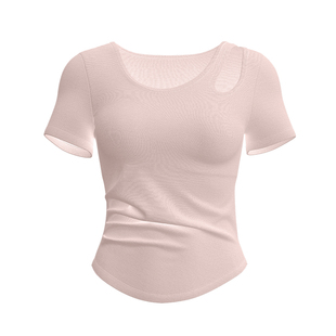 瑜伽服女普拉提训练服2026绝美运动高级感新款短袖上衣健身衣跑步