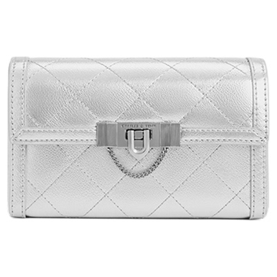 CHARLES&KEITH菱格锁扣小方包