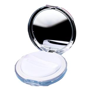 散粉盒空盒带粉扑带镜翻盖散粉分装盒定妆粉便携珍珠粉超薄弹力网
