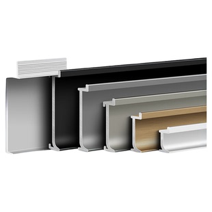 升级加厚铝合金内嵌弧形踢脚线金属隐形地角线踢脚板嵌入式踢脚线