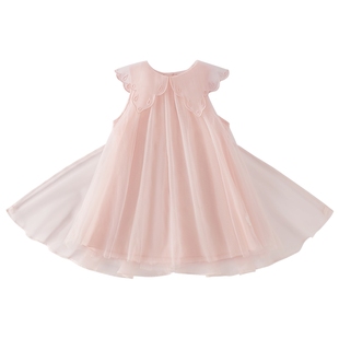 [7A抗菌]女童裙子夏季纱裙女宝宝甜美蝴蝶公主裙儿童连衣裙夏薄款