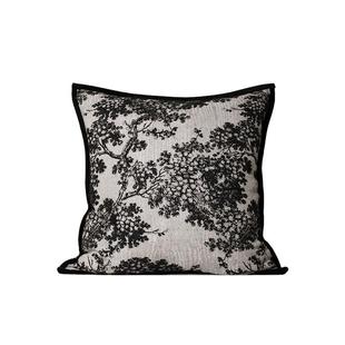 澜品『栖居』国潮水墨刺绣抱枕别墅中式客厅靠枕腰枕沙发靠垫靠包