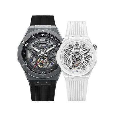 Rarone雷诺双子星情侣机械手表