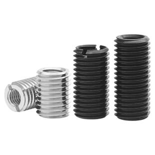 M3M4M5M6M8M10-M24发黑45号钢加硬内外牙螺套一字槽变径牙套螺母