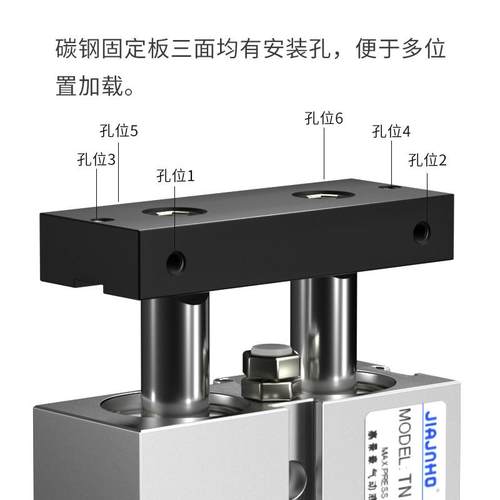 气动双轴小型气缸双杆TN25/32*40x10x20x30x40x50x60x75x80x100-S