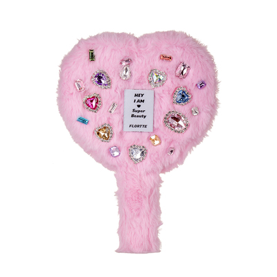 花洛莉亚手持镜毛绒爱心