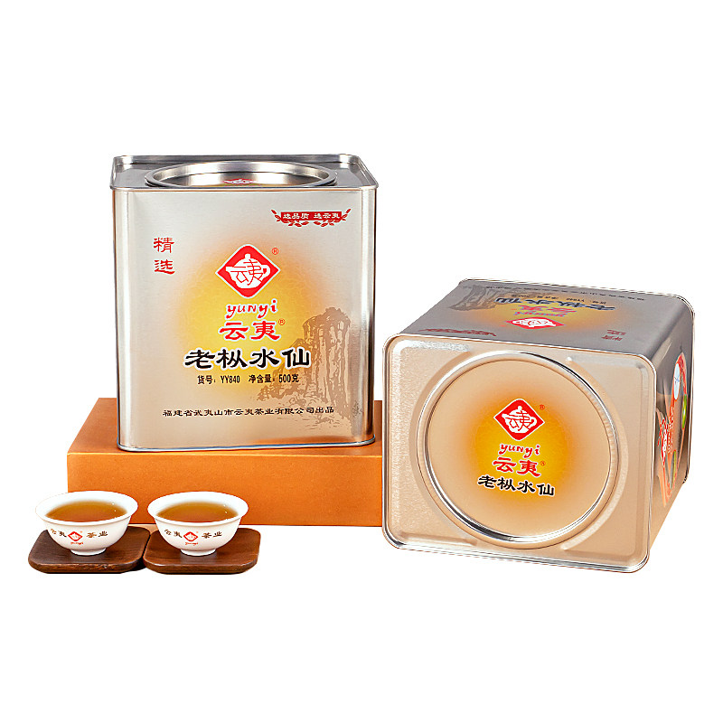 云夷老枞水仙YY840武夷山岩茶中足火散茶闽北乌龙茶叶500g铁罐装