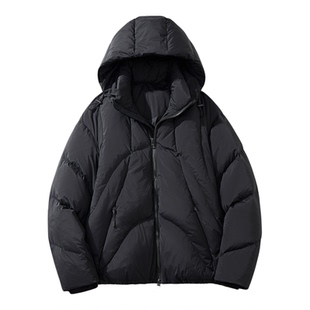 冬季韩版高充设计师款云朵羽绒服情侣款潮牌抗寒连帽泡芙面包服男