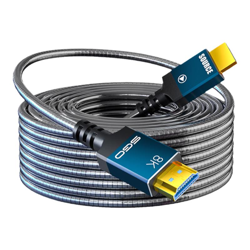 斯格铠装hdmi2.1光纤线8K高清线