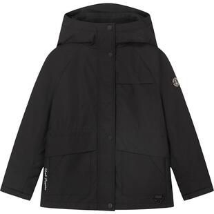 暇步士童装女童风衣25秋冬新品中大童休闲保暖风衣儿童加绒厚外套