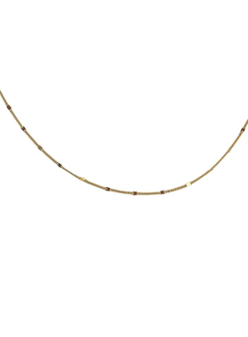 OOYOYOO纯银素链金银色女锁骨链