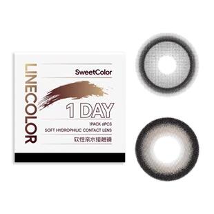 SweetColor日抛6片美瞳自然草莓熊褐学生通勤温柔百搭隐形眼镜