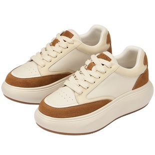 赵丽颖同款73hours女鞋小熊玩偶春秋新款厚底鞋透气小白鞋休闲鞋