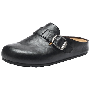 热风棕色勃肯鞋女鞋2026年春季新款复古包头拖鞋户外百搭通勤鞋子