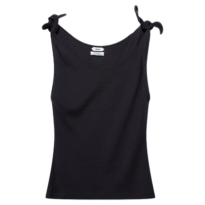 IMMI天丝羊毛包边系结背心