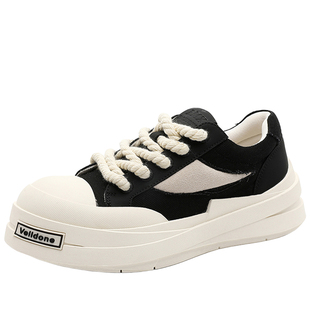 鞋子男鞋冬透气潮流运动休闲鞋2025新款高级感帆布鞋厚底大头板鞋