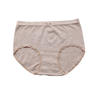 大版中大码简约无缝中腰弹力大蝴蝶结女士妈妈包臀三角内裤150斤