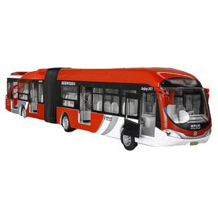 大号北京合金双节巴士仿真公交车玩具模型真人发音公共汽车儿童男