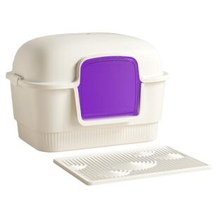 宠物超大号猫砂盆封闭式带盖子防臭猫厕所防外溅特大半封闭围栏