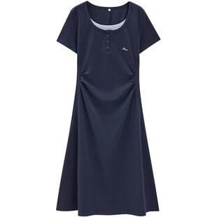 IEF/爱依服【小个子】2026夏韩系休闲连衣裙中长款针织掐腰小裙子