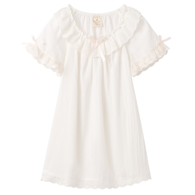 RoseTree女童睡裙全棉儿童女孩夏季薄款睡衣家居连衣裙2024年新款