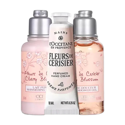 欧舒丹沐浴露身体乳护手霜套装