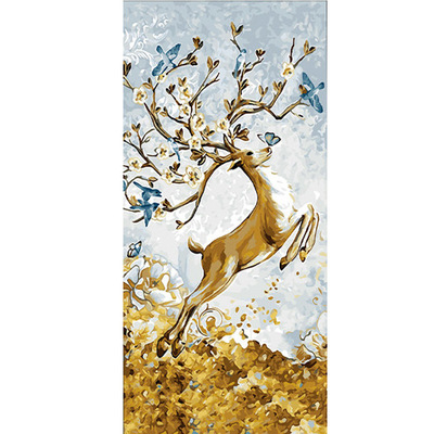 diy数字油画油彩画填色福鹿生财